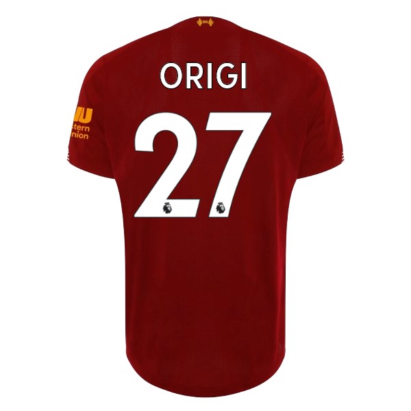 Maillot Football Liverpool NO.27 Origi Domicile 2019-20 Rouge